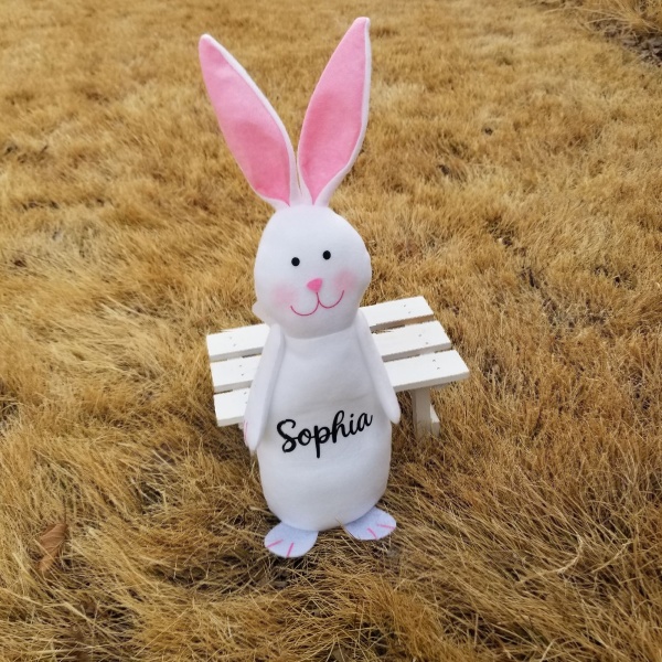 Personalized White Easter Bunny - Image 2