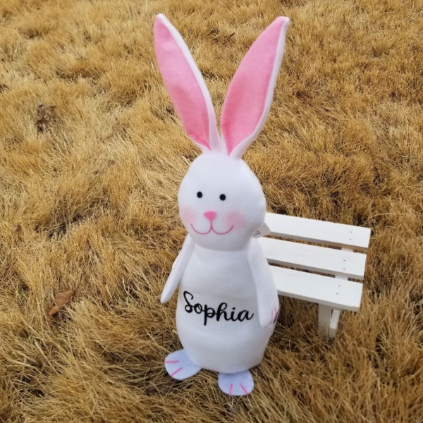 Personalized White Easter Bunny - Image 8