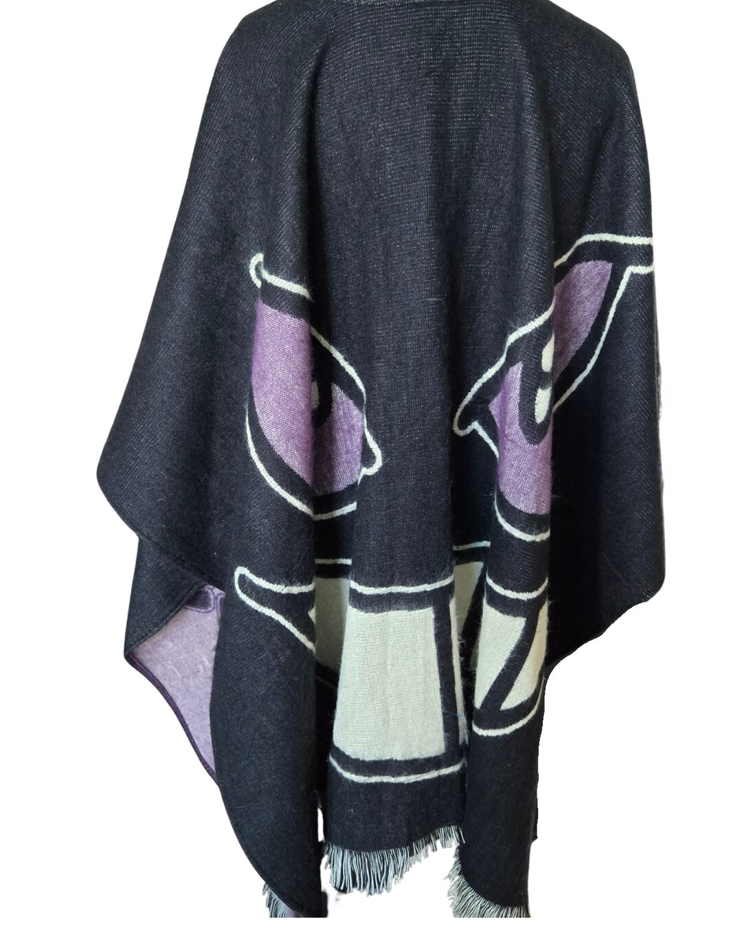 Hooded Poncho – Handmade Artisan Poncho - Image 3